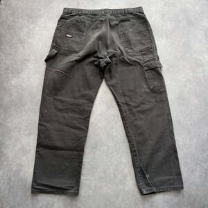 Dickies Double Knee Carpenter Pants Mens Faded Black Distressed 39x31